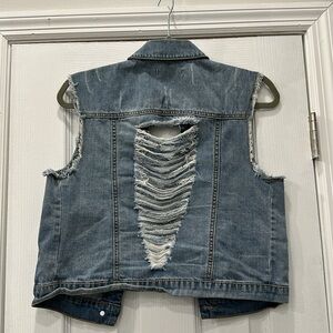 B&G brand Distressed Denim Vest